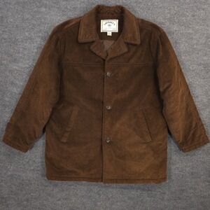 Vintage Aberdeen Corduroy Jacket Mens L Brown Quilt Lined Insulated Chore Barn
